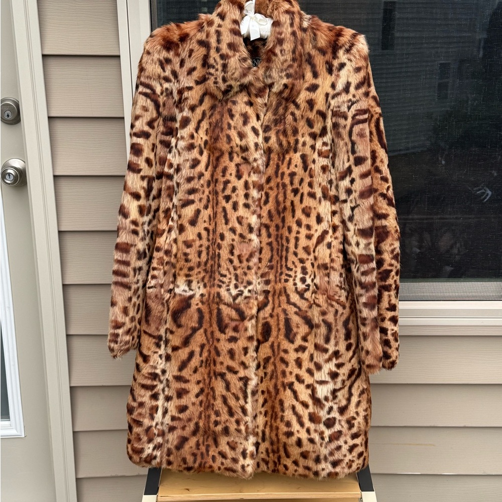 Leopard Print Fur Coat